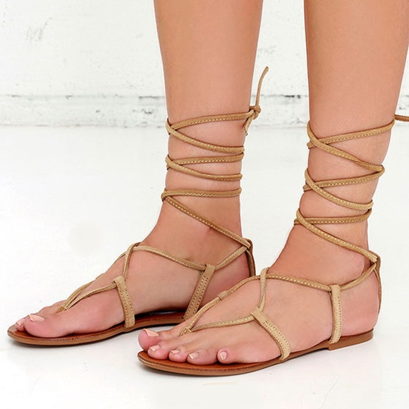 Steve Madden Werkit Suede Leather Leg Wrap Sandal - Picture 2 of 7